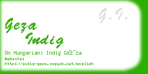 geza indig business card